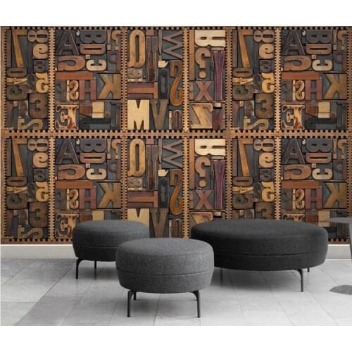 3d murals wallpaper for living room English letter wallpapers 3D TV background wall painting