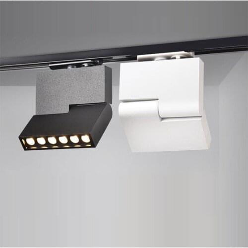 4pcs 6W 4pcs 12W 4pcs 20W LED Track Light 6000K White Body Dimmable 110V 4pcs 1M Rail 1pcs straight connector Track Lighting