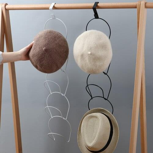 5pcs Baseball Cap Rack Hat Display Holder Door Closet Clothes Scarf Towel Round Storage Shelf Home Organizer