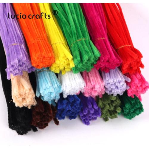 50/100pcs 6mm Colorful Chenille Stems Pipe Cleaners DIY Handmade Kids Educational Plush Toys Art Craft Supplies L0101