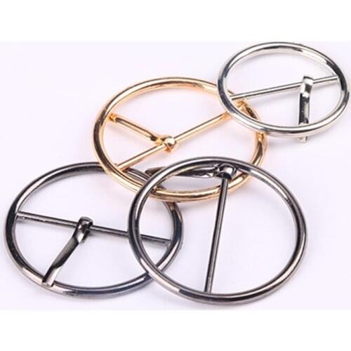 DIY Pin Buckle Metal Tri Glide Adjust Roller Round Ring Leather Craft Accessories for Bag Belt Strap Backpack 30pcs