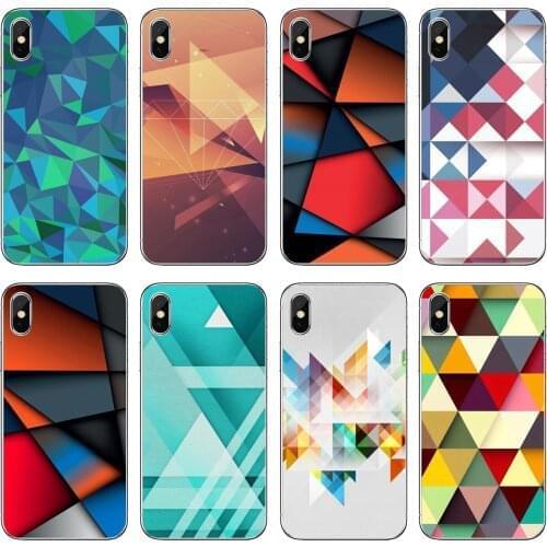 For Samsung Galaxy A12 A31 A41 A51 A71 A20e A21s M30 A10 A30 A40 A50 A60 A70 Triangle-Abstract-Geometry-Stone Soft Cover Bag