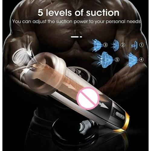 Electric Penis Enlargement Male Masturbation Device Water Bath Air Vacuum Pump Penis Extender Hot and Cold Sex Toys for Men