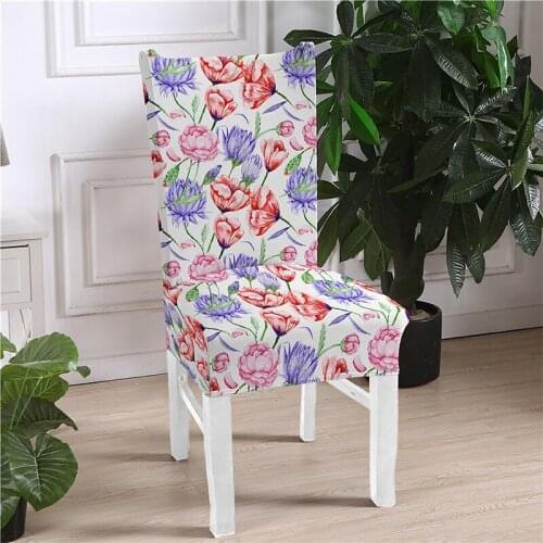 Hot Sell Egg Printed Chairs Cover Spandex Stretch Elastic Slipcovers Chair Covers For Kitchen Dining Room Wedding Banquet Hotel