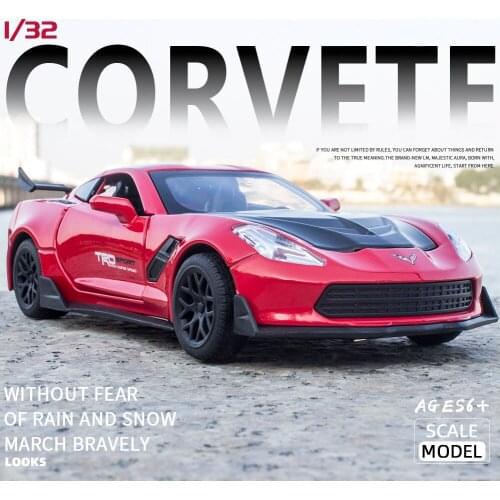1:32 Corvette Z06 Sports Car Alloy Car Model Diecasts & Toy Vehicles Miniature Simulation Model Car Kids Gift Collection