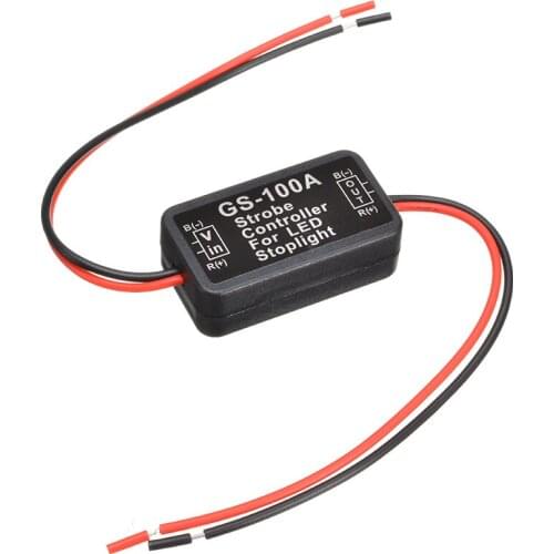 MAYITR 2Pcs GS-100A Car LED Brake Stop Light Strobe Flash Controller Box Module Car Styling Car Light Accessories