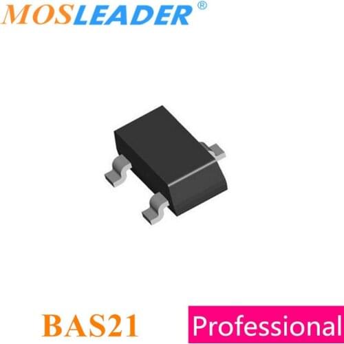 Mosleader BAS21 SOT23 3000PCS BAS21LT1G BAS21LT1 250V 75V 200mA 0.2A Made in China Switching diode High quality