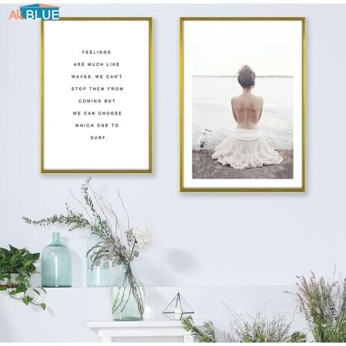 Nordic Poster Girl Sexy Back View Canvas Art Posters and Prints Wall Art Picture For Living Room Motivational Quote Home Decor