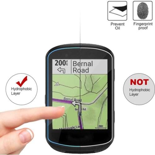 For Garmin Edge 830 530 1030 Plus GPS Bike Slip-proof Anti-knock Silica Gel Case 9H 3PCS Clear Tempered Glass Screen Protector
