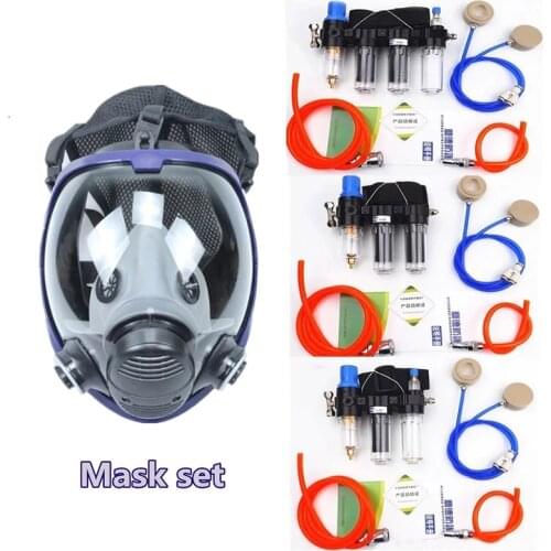 Three-in-One Function Air Supply Respirator System For 6200 6800 Series Full Face Gas Mask Chemical Respirator
