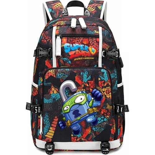 Mochila Feminina Cartoon Super Zings Backpack Women Fashion Bookbag 18inch Laptop Backpacks Men Travel Bagpack School Bags