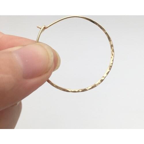 925 Silver Hoop Earrings Gold Filled Handmade Circle Earrings Hammered Circle Earrings Boho Jewelry Pendientes Oorbellen