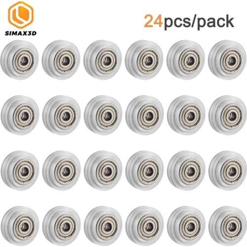 SIMAX3D Openbuilds CNC Clear Polycarbonate Wheel Pulley with 625zz Bearing V-Slot Wheel for CR-10, CR-10S, S4, S5 Ender 3 3 Pro