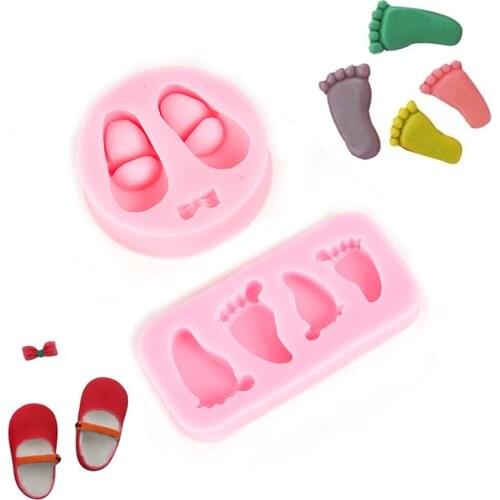Cute Baby Foot Shape Silicone Cake Mold DIY Cake Bread Pastry Chocolate Baking Mold Cake Decoration Accessories