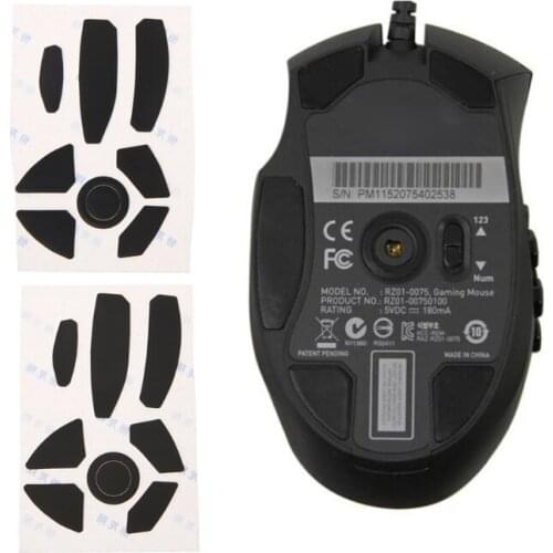 2 Sets 0.6mm Thickness Replacement Mouse Feet Skates for Razer Naga Epic Hex LX9A