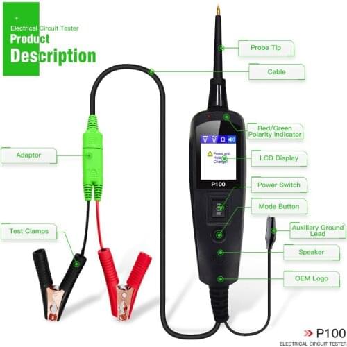 Circuit Tester Electrical System Diagnostic Tool 12VOBD2 Wifi USB Supports 9 Languages Graphical Real-time Data Code Readers