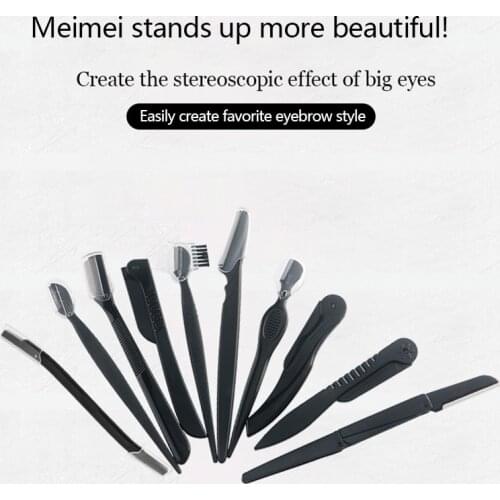 Women Eyebrow Razor Trimmer Eyebrow Knife Eye Brow Shaper Portable Facial Hair Remover Safety Eyebrow Razor Makeup Tools