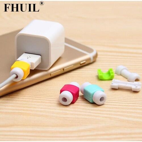 Universal Cartoon Phone Cable Organizer Holder Cute Usb Cable Winder Charger Data Cable protection silicone Cable Management