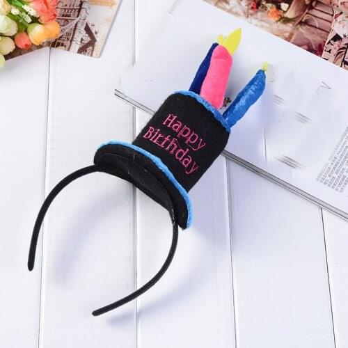 Birthday Party Decoration Cake Candles Headband Headwear Hair Band Fancy Dress For Women Lady Girls Accessory Gift