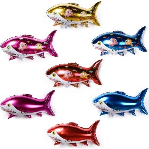 1Pcs Ocean Shark Balloons Birthday Party Balloon Under the Sea Party Supplies Sea Animal Helium Globos Baby Shower Decoration