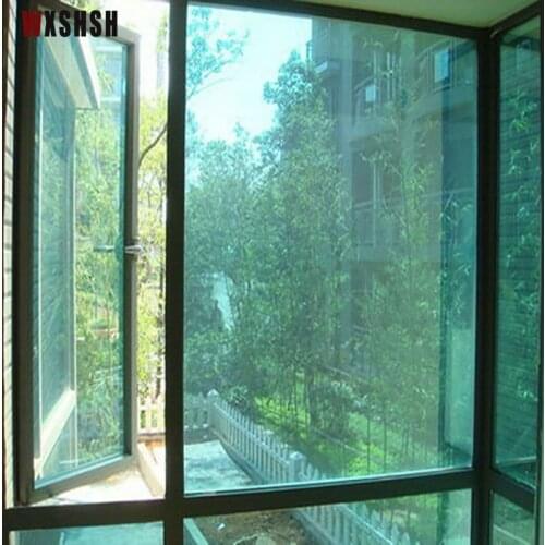 Green Silver Sunscreen Film Removable PET UV-Reduction Thermal Insulation One Way Mirror Privacy Protection Removable Tint-FIlm