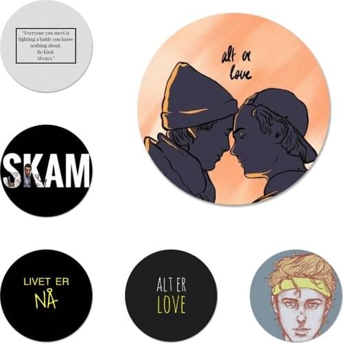 SKAM Icons Pins Badge Decoration Brooches Metal Badges For Clothes Backpack Decoration 58mm