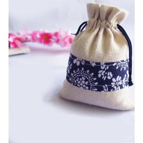 10Pcs New Fabric Gift Bags Drawstring Pouches Charms Bag Packing Wedding Birthday Party Jewelry Beads Christmas Gift 9.5*13.5cm
