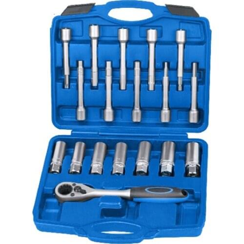18pcs Steering Hub Suspension Shock Absorber Strut Nut Removal Tool Socket Kit Ratchet Sockets Set