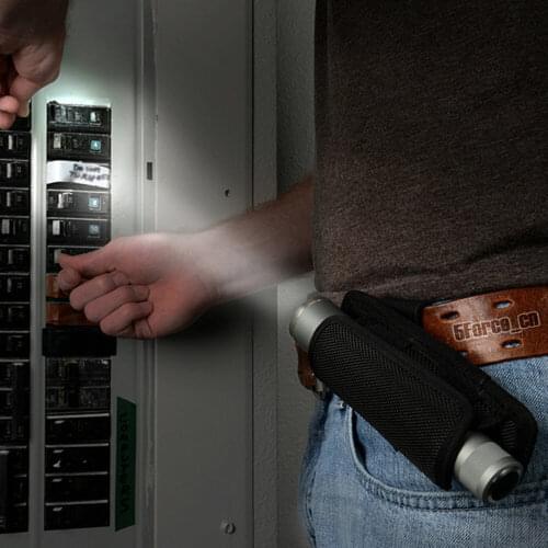 360-degree Rotating Flashlight Holder Multifunctional Fanny Pack Universal Tactical Flashlight Kit for Outdoor Night Sports Bags