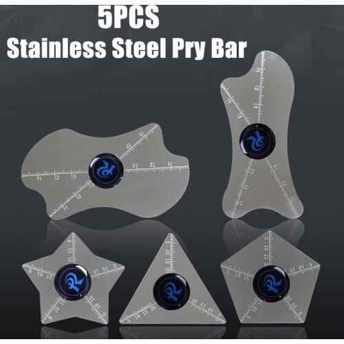 5pcs 0.1mm Ultra-thin Flexible Stainless Steel Pry Bar Crowbar Removal Card Suitable for Mobile Phone Disassembly Repair Tools