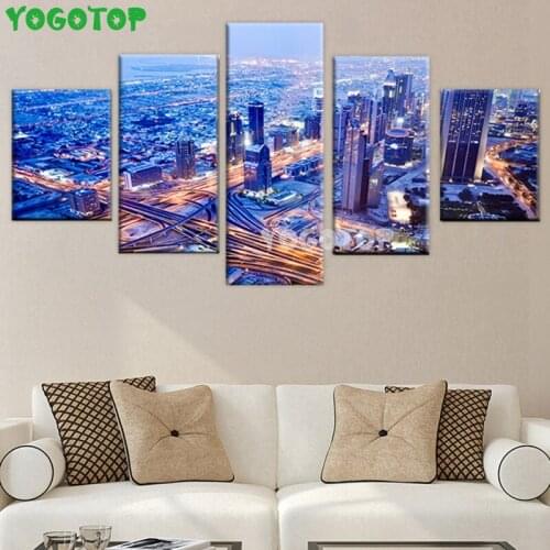 5 Pieces Burj Khalifa Tower diamond painting Full drill 5d diy mosaic diamond embroidery puzzle,Wall Art City Nightscape ML1520