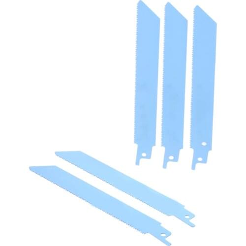 5pcs S922BF Blue Saw Blades 150mm 6" Metal Cutting Reciprocating Sabre Saw Blades Power Tool Accessories for Bosch