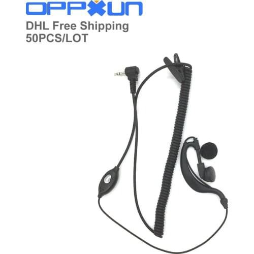 50PCS 1 pin wellung line Earphones Mic For Motorola 2,5mm Jack For T6200 T6210 T6220 Tlkr T3 T4 T5 T5428 Radios Walkie Talkie