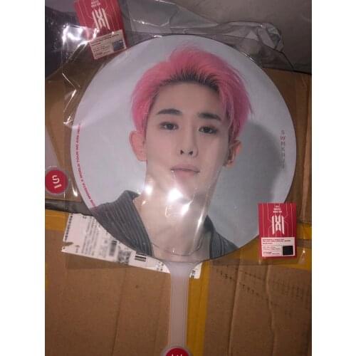 7pcs/lot MONSTA X Hand Fan WONHO KIHYUN JOOHONEY MINHYUK IM SHOWNU HYUNGWON World Tour Circular Fans Collection