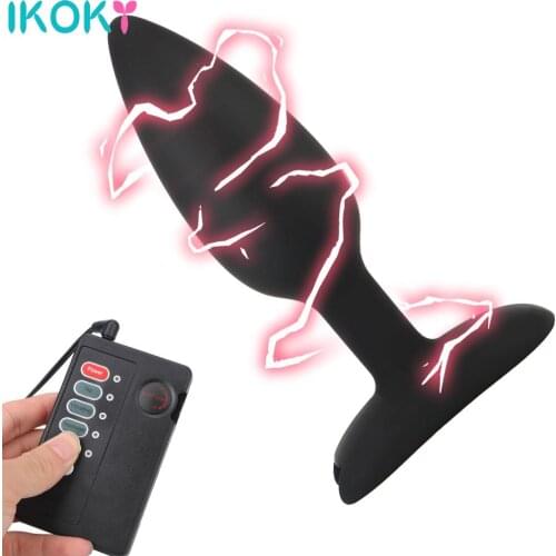 Adult Toy Anus Dilator Sex Toys For Men Women Silicone Electric Shock Anal Plug Shock Butt Plug Prostate Massager