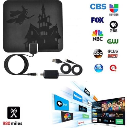 2021 new 1000-mile indoor high-definition digital DVB-T2 TV antenna, satellite dish signal receiver, built-in signal amplifier