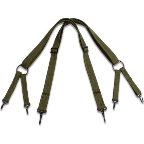 WWII WW2 US SOLDIER M1941 M1944 BELT COMBAT FIELD SUSPENDER BACKPACK STRAP-Army Green
