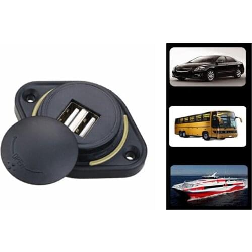 Fast Charge Dual USB Car Charger 2 Ports Adapter Power Socket Charging Panel LED