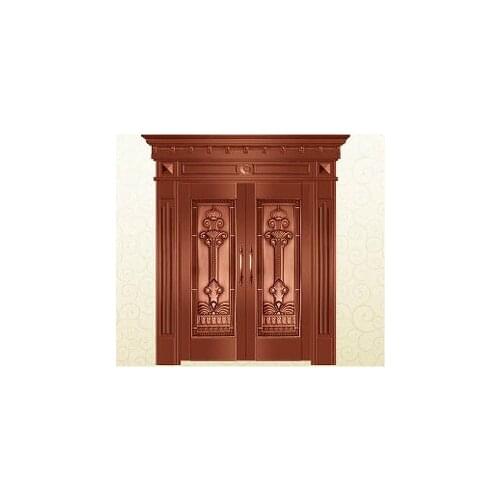Bronze door security copper entry doors antique Copper Retro Door Double Gate Entry Doors H-c3