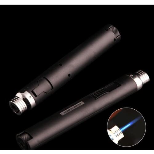 BBQ Kitchen Torch Jet Pipe Spray gun Lighter Flame Pencil Butane Gas Windproof Lighter Refillable Fuel Welding Lighter Outdoor