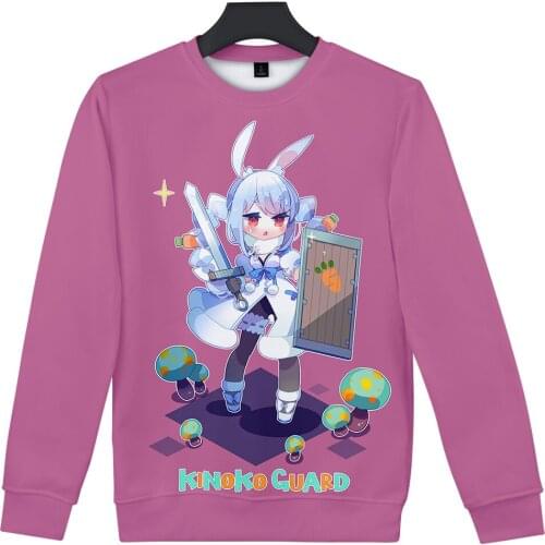 HOLOLIVE VTuber Usada Pekora 3D printing autumn and winter Holiday passionate style Men/Women Vitality Kawaii clothes Round