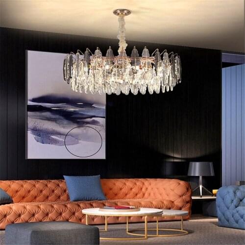 Postmodern Crystal Pendant Lights Living Room Light Luxury Led Pendant Lights Hotel Villa Restaurant Indoor Lighting Lustres