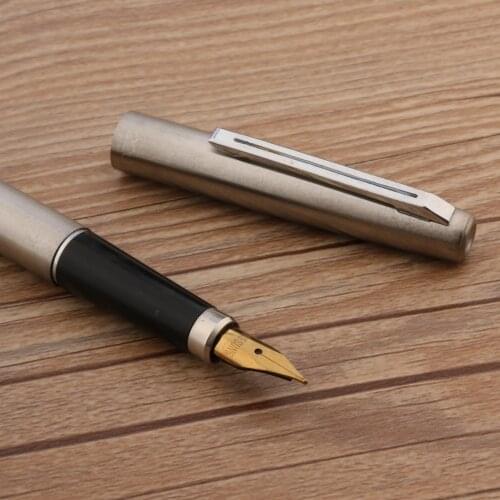 Classic Retro Wing Sung 220 Fountain Pen Brand Stainless steel Stationery Office School Supplies Golden Ink Pens