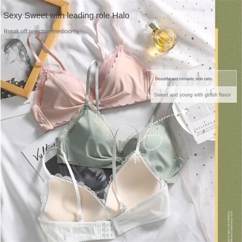 2021 Japanese And Korean Bra Briefs Set Sexy Lace Underwear Fashion Push Up Brassiere Seamless Comfort Panties Sexy Lingerie Set