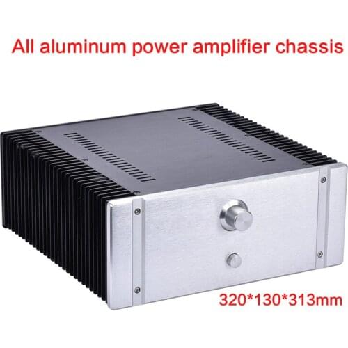DIY all-aluminum power amplifier chassis small armor case external radiator shell audio box amplifier Enclosure 320*130*313mm