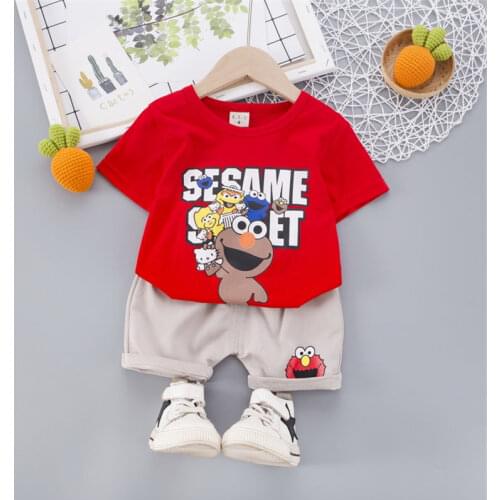 Summer Baby Boy Girl Clothes Infant Cartoon Car Pattern T Shirt Shorts 2pcs/sets Kids Fashion Garment Children Casual Sport Suit