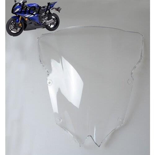 Motorcycle Clear ABS Windshield WindScreen Double Bubble For Yamaha YZF R6 600 2008-2015