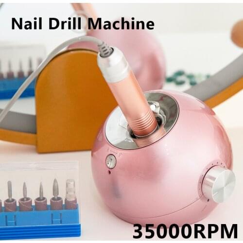 35000RPM Portable Lightweight Ball Shape Electric Nail Drill Machine Nail File Pedicure Equipment Manicure Kit Nail Art Tools