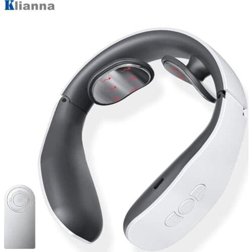 Neck Massager Electric Shoulder Neck Massage Tens Pulse Back Heating Cervical Vertebra Physiotherapy Pain Relief Tool HealthCare