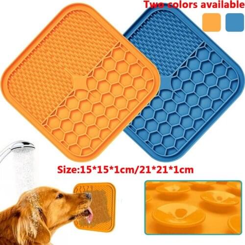 Pet Dog Cat Slow Food Pad With Sucker Feeding Bowl Silicone Dog Lick Pad Dog Slow Food Device Cuenco Perro